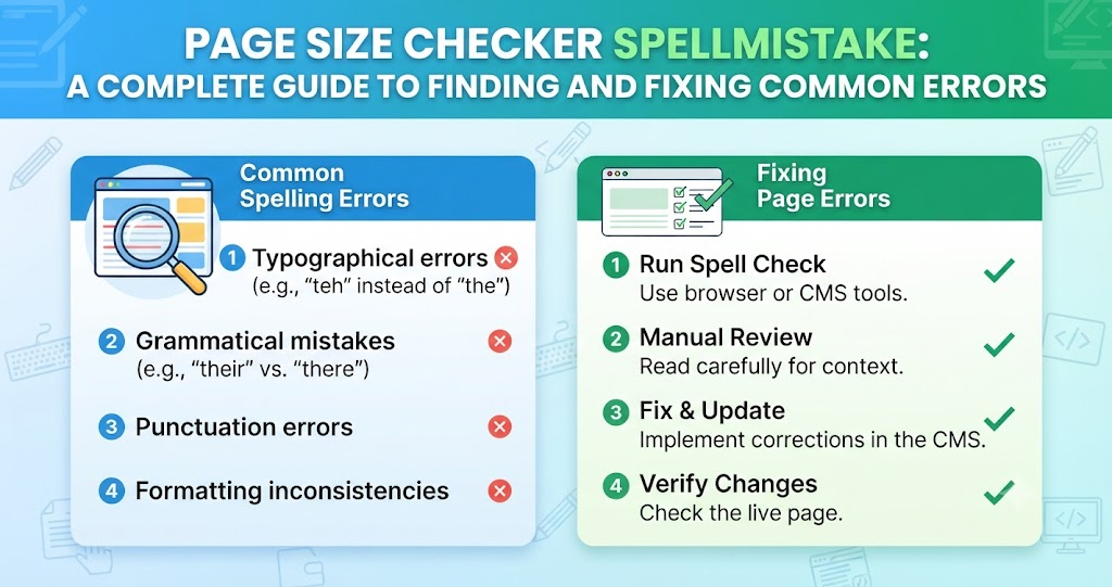Page Size Checker Spellmistake: A Complete Guide to Finding and Fixing Common Errors